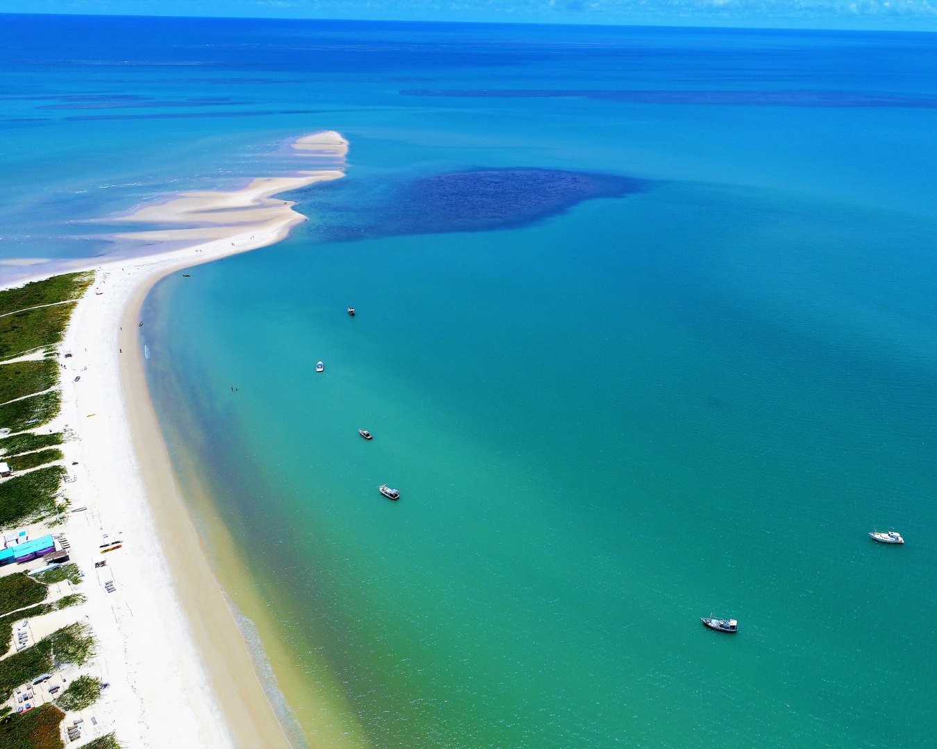 Banco de areia da Ponta de Corumbau visto de cima