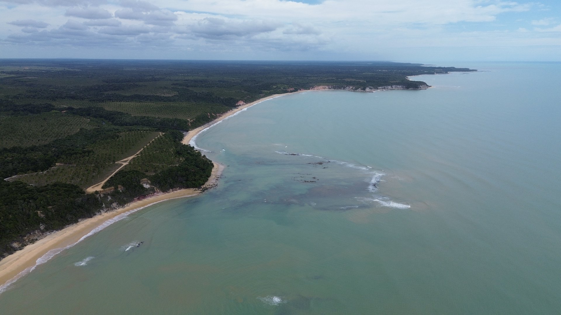 Vista da Praia do Satu em Caraíva